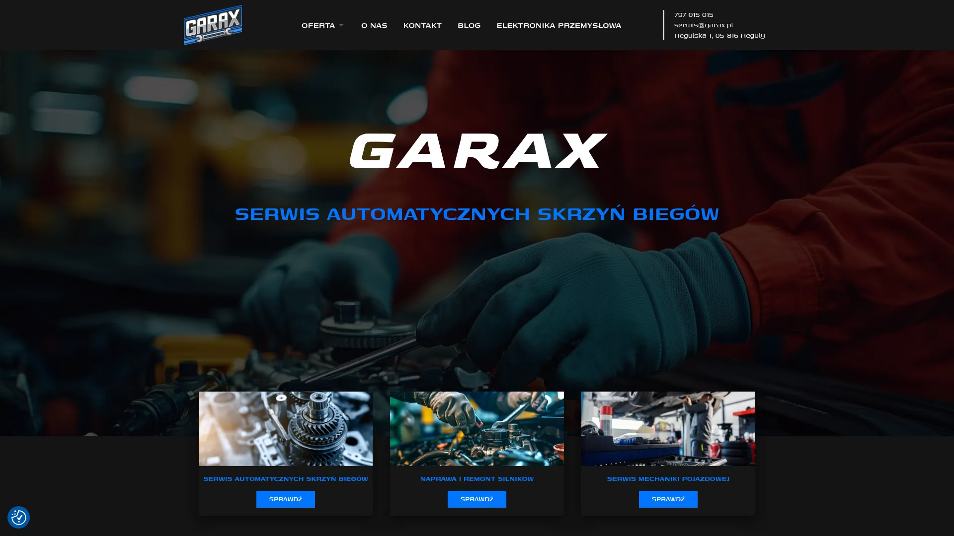 Zrzut ekranu Garax