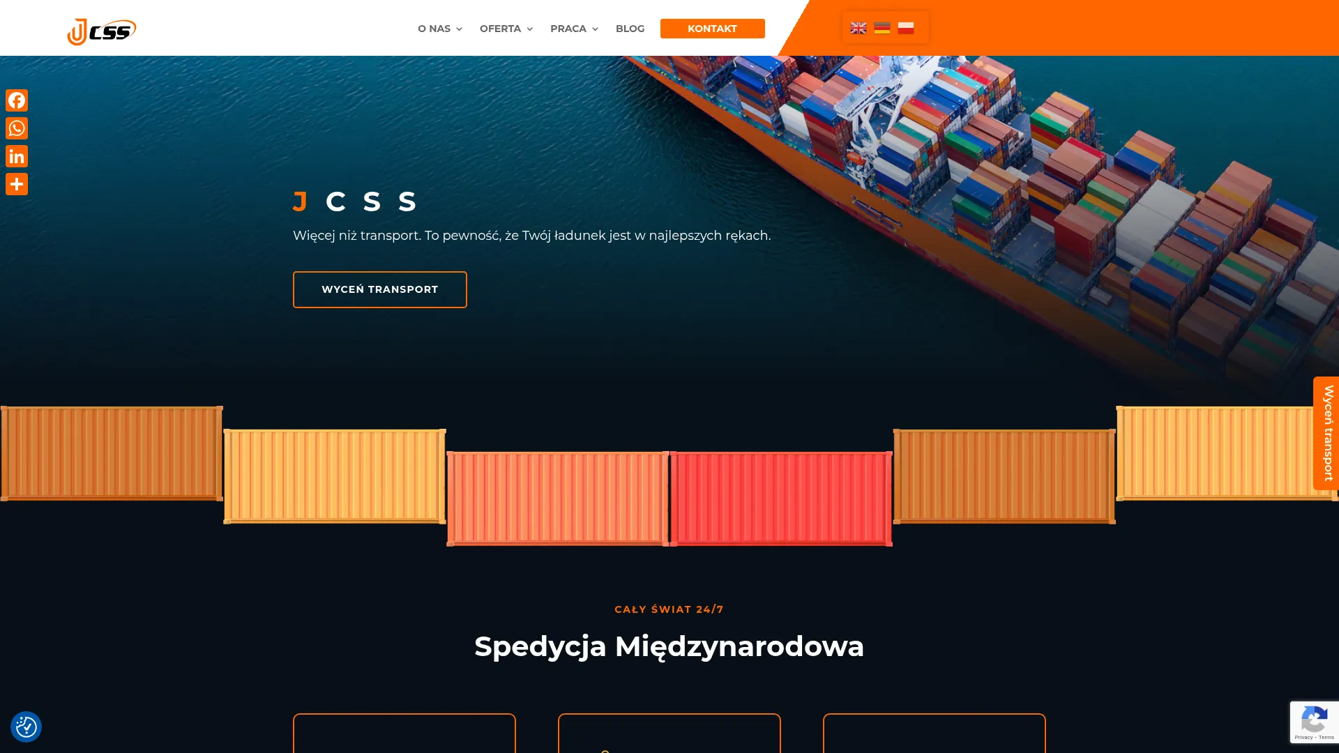 Zrzut ekranu JCSS Sp. z o.o.